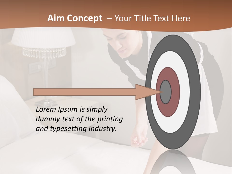 Hotel Vertical Hotel Room PowerPoint Template