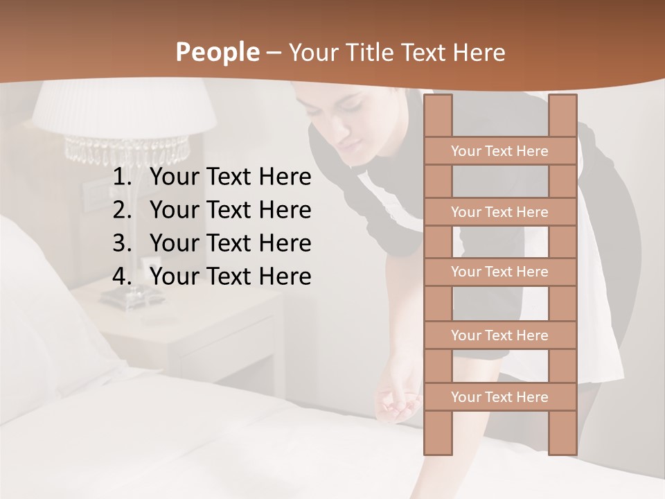 Hotel Vertical Hotel Room PowerPoint Template