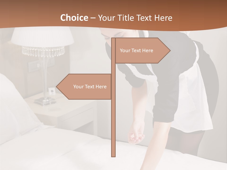 Hotel Vertical Hotel Room PowerPoint Template