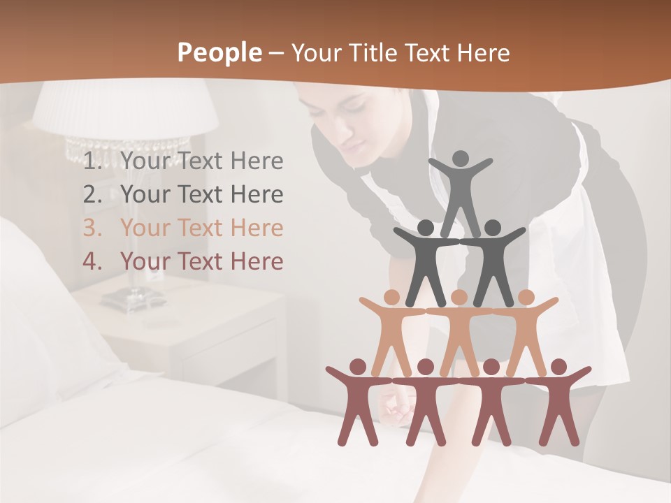 Hotel Vertical Hotel Room PowerPoint Template