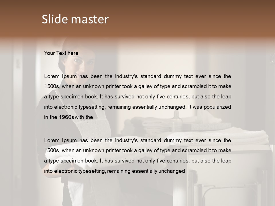 Housekeeping Cart Years Holding PowerPoint Template