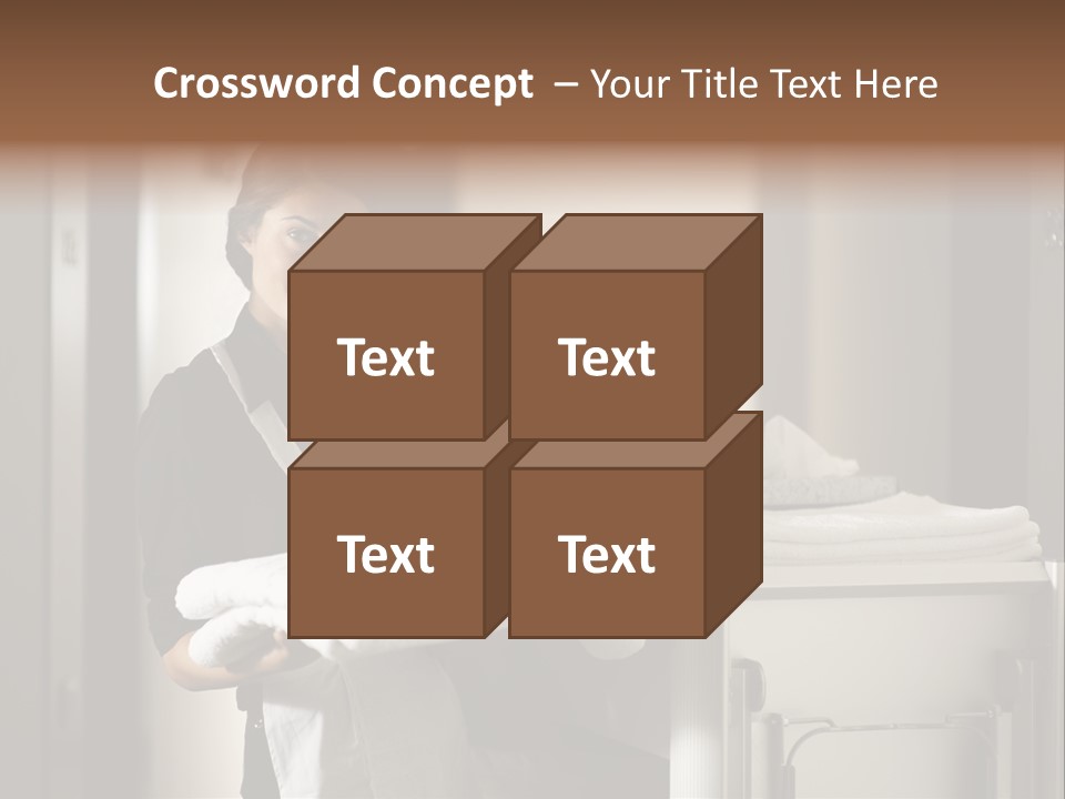 Housekeeping Cart Years Holding PowerPoint Template