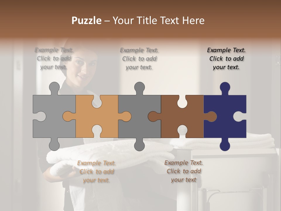 Housekeeping Cart Years Holding PowerPoint Template