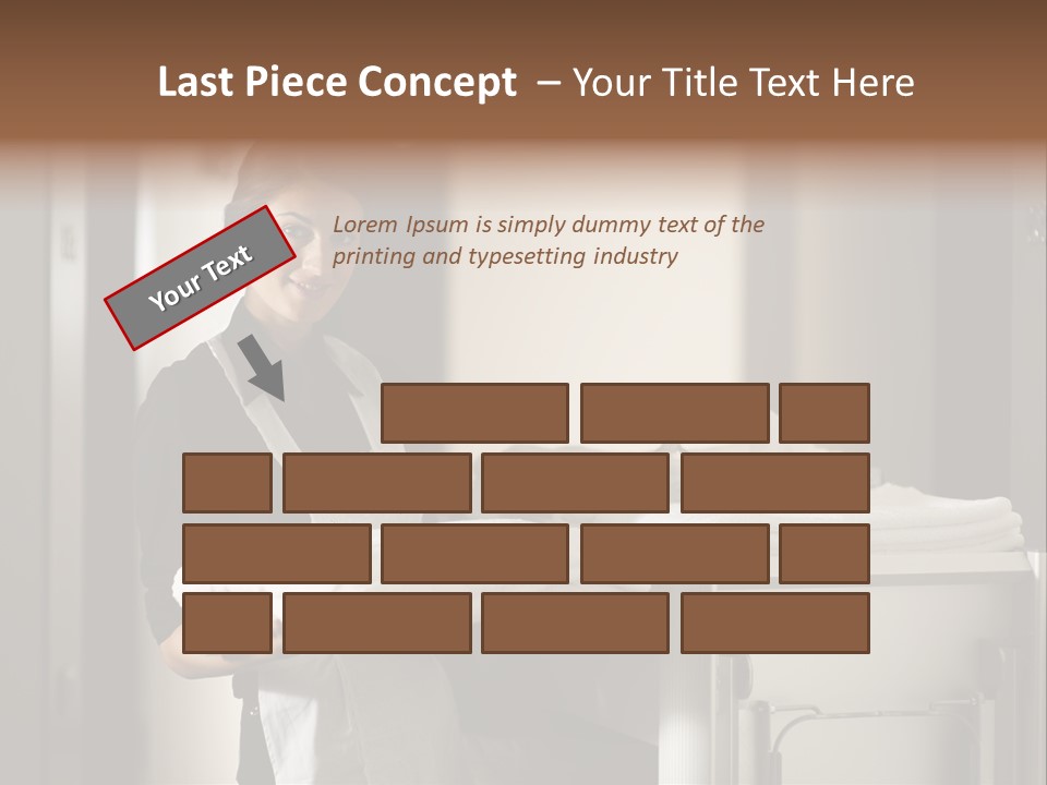 Housekeeping Cart Years Holding PowerPoint Template