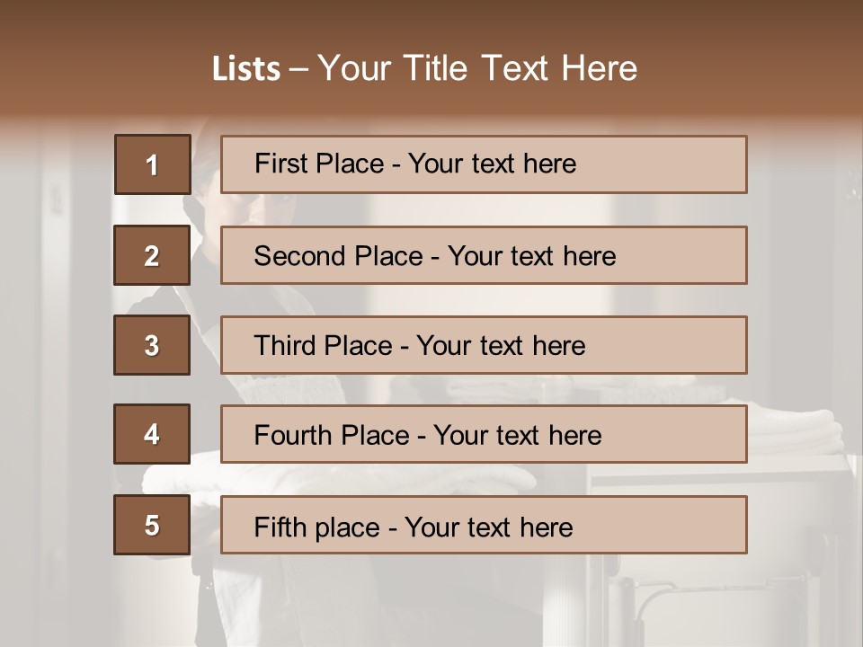 Housekeeping Cart Years Holding PowerPoint Template
