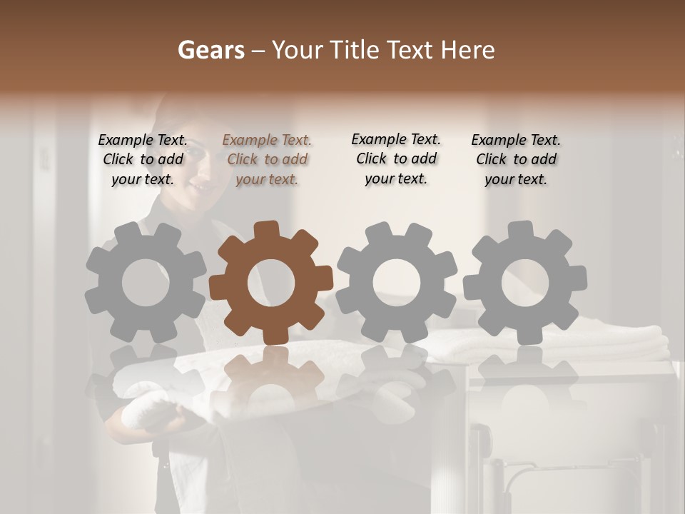 Housekeeping Cart Years Holding PowerPoint Template