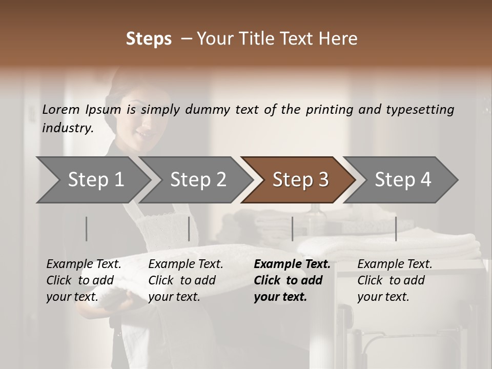 Housekeeping Cart Years Holding PowerPoint Template