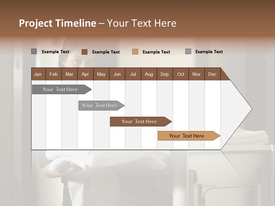 Housekeeping Cart Years Holding PowerPoint Template