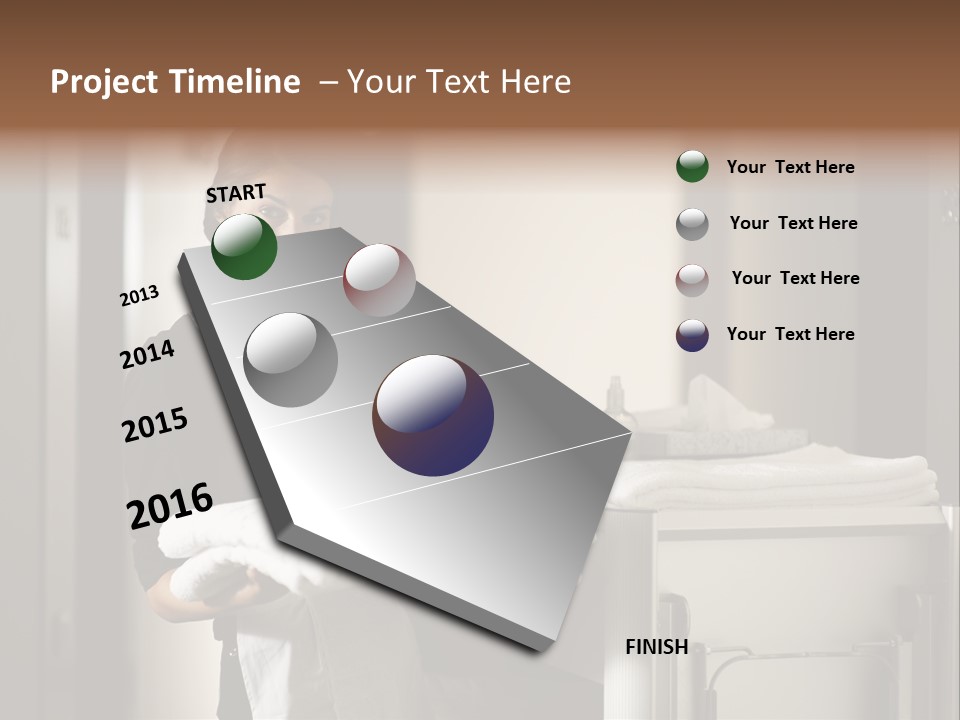 Housekeeping Cart Years Holding PowerPoint Template