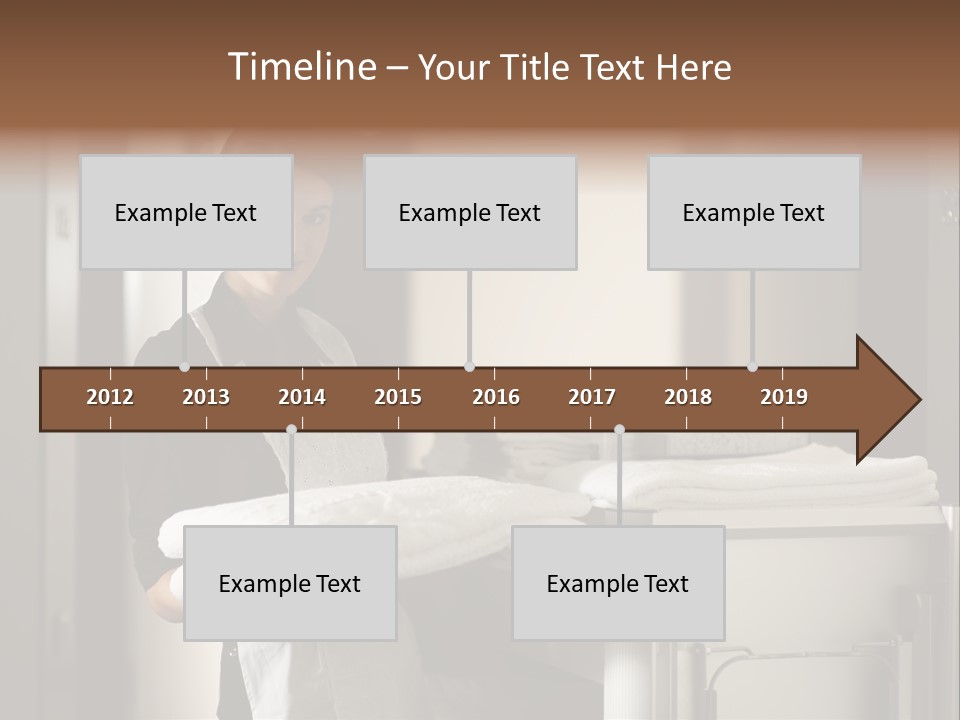 Housekeeping Cart Years Holding PowerPoint Template