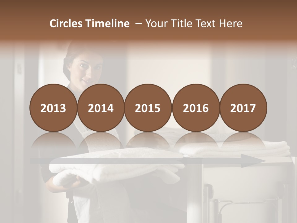 Housekeeping Cart Years Holding PowerPoint Template