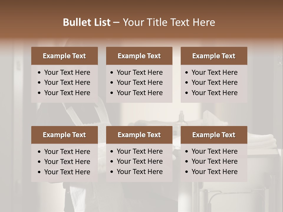 Housekeeping Cart Years Holding PowerPoint Template