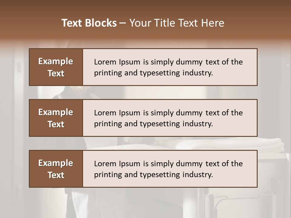 Housekeeping Cart Years Holding PowerPoint Template