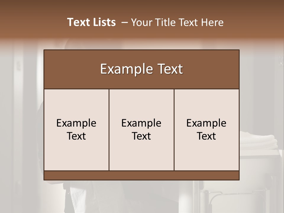 Housekeeping Cart Years Holding PowerPoint Template