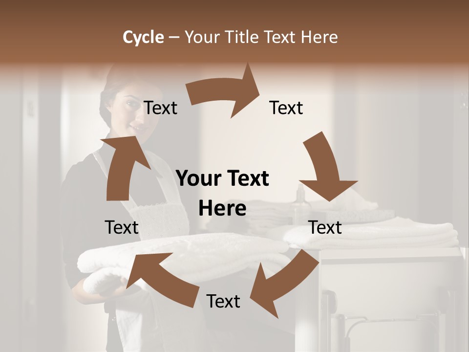 Housekeeping Cart Years Holding PowerPoint Template