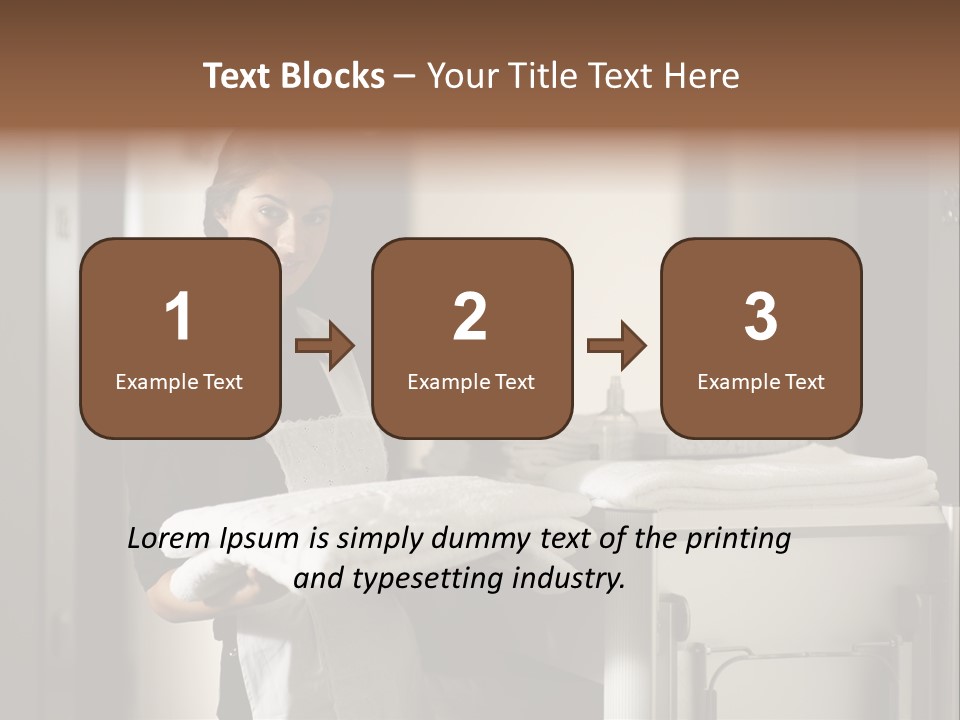 Housekeeping Cart Years Holding PowerPoint Template