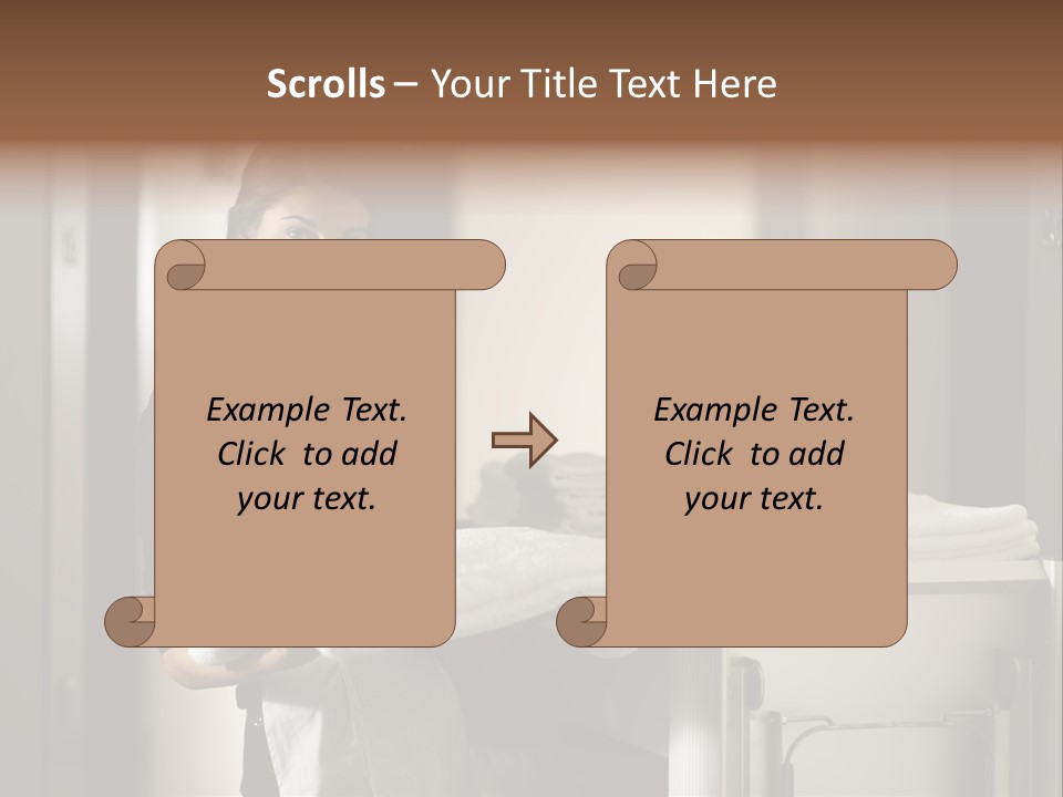 Housekeeping Cart Years Holding PowerPoint Template