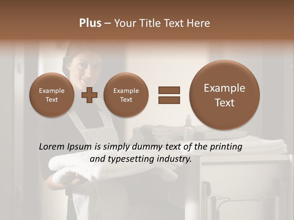 Housekeeping Cart Years Holding PowerPoint Template