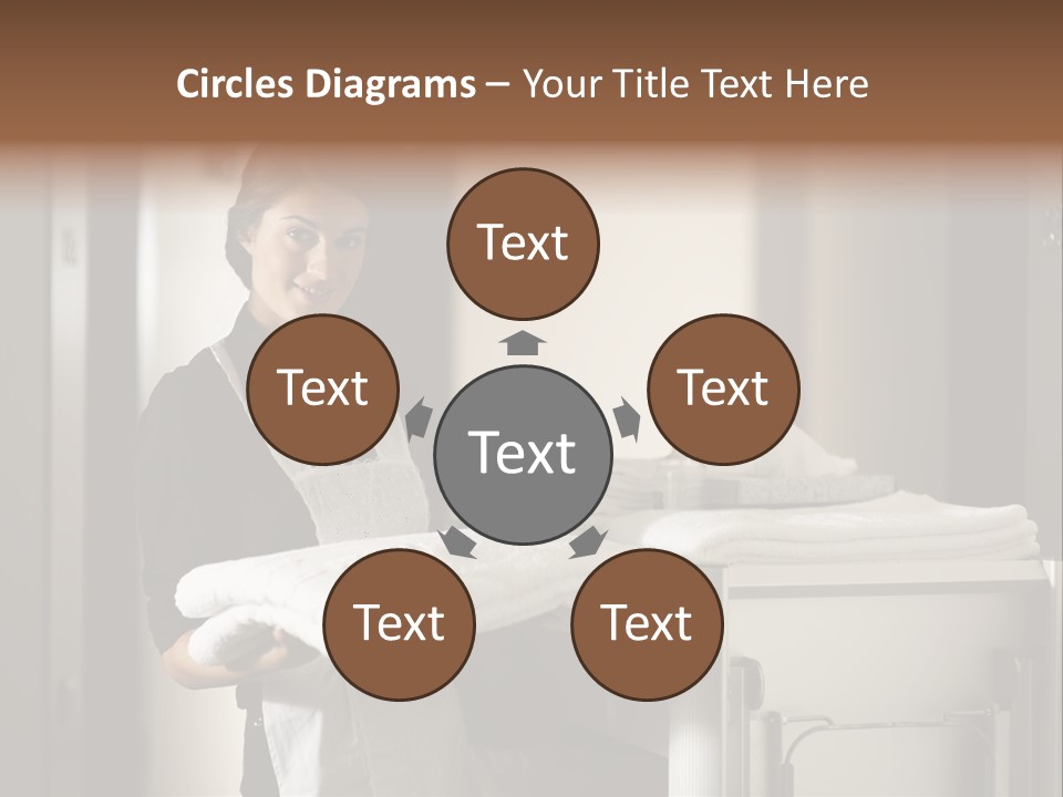 Housekeeping Cart Years Holding PowerPoint Template