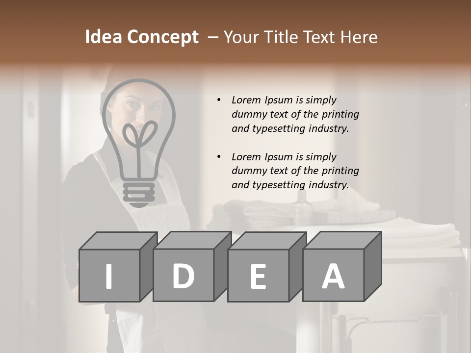 Housekeeping Cart Years Holding PowerPoint Template