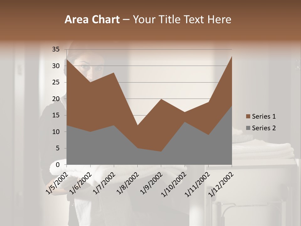 Housekeeping Cart Years Holding PowerPoint Template