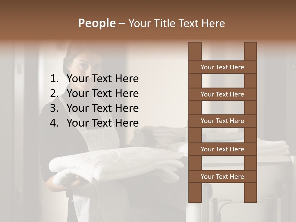 Housekeeping Cart Years Holding PowerPoint Template