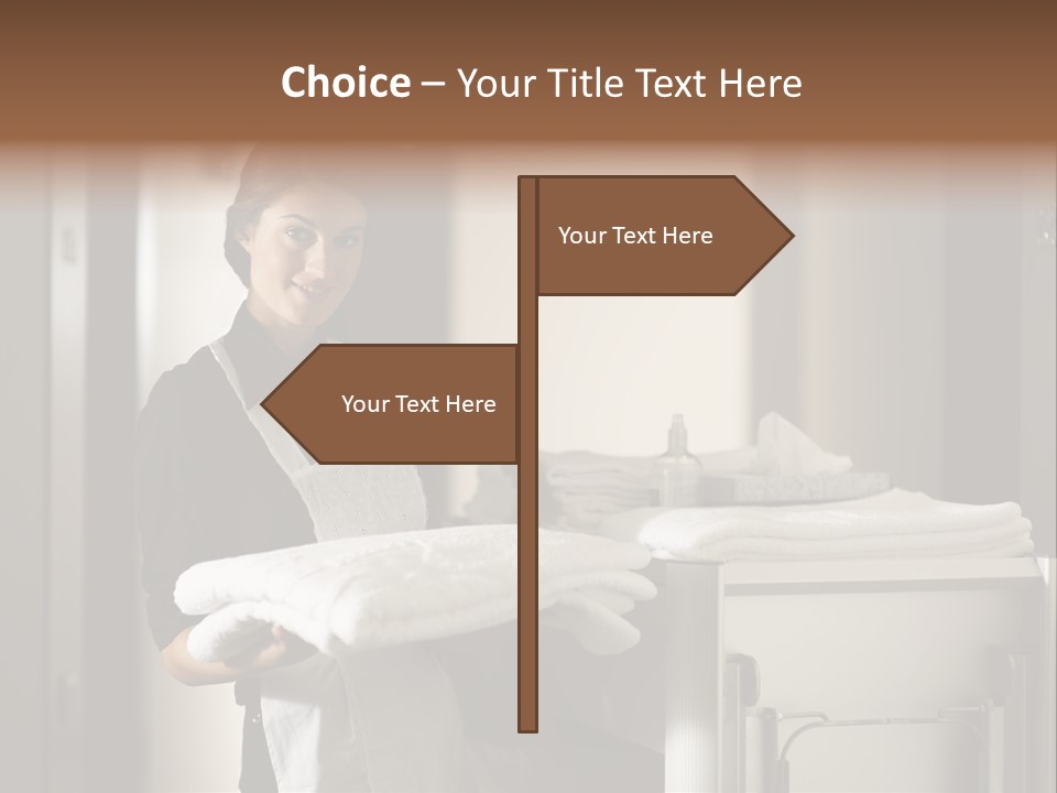 Housekeeping Cart Years Holding PowerPoint Template