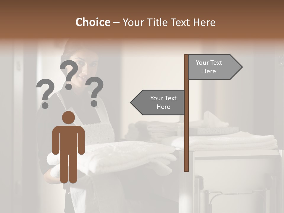 Housekeeping Cart Years Holding PowerPoint Template