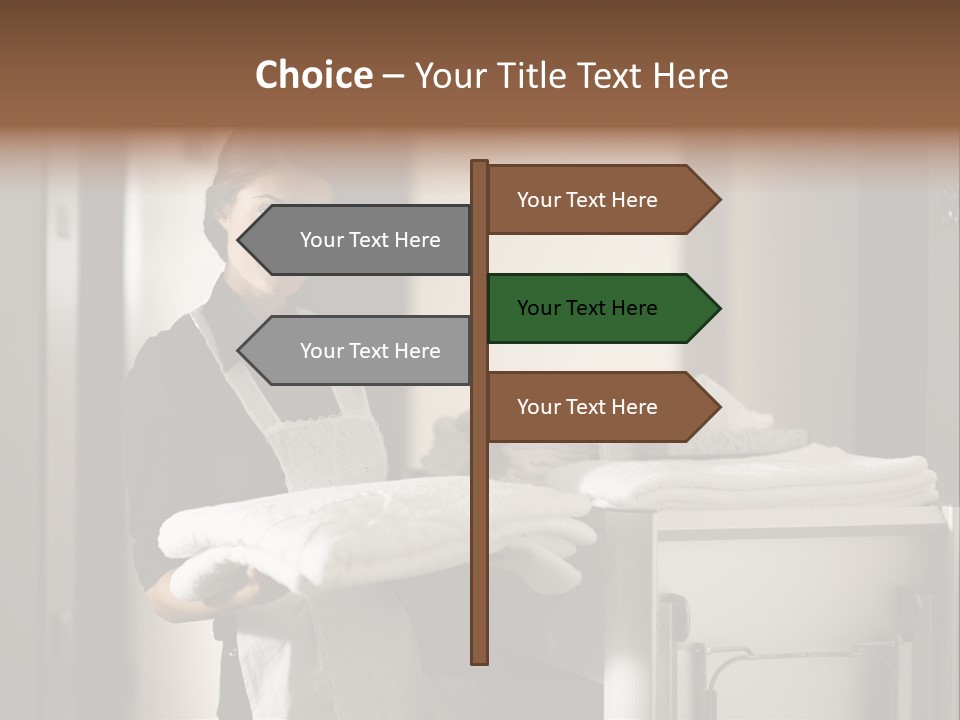 Housekeeping Cart Years Holding PowerPoint Template