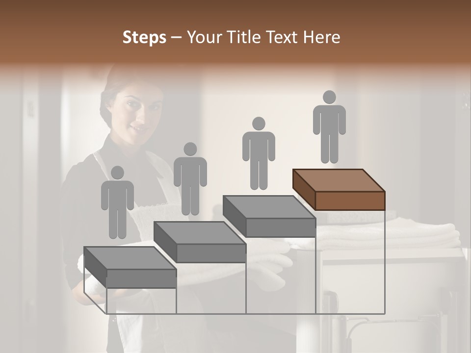 Housekeeping Cart Years Holding PowerPoint Template