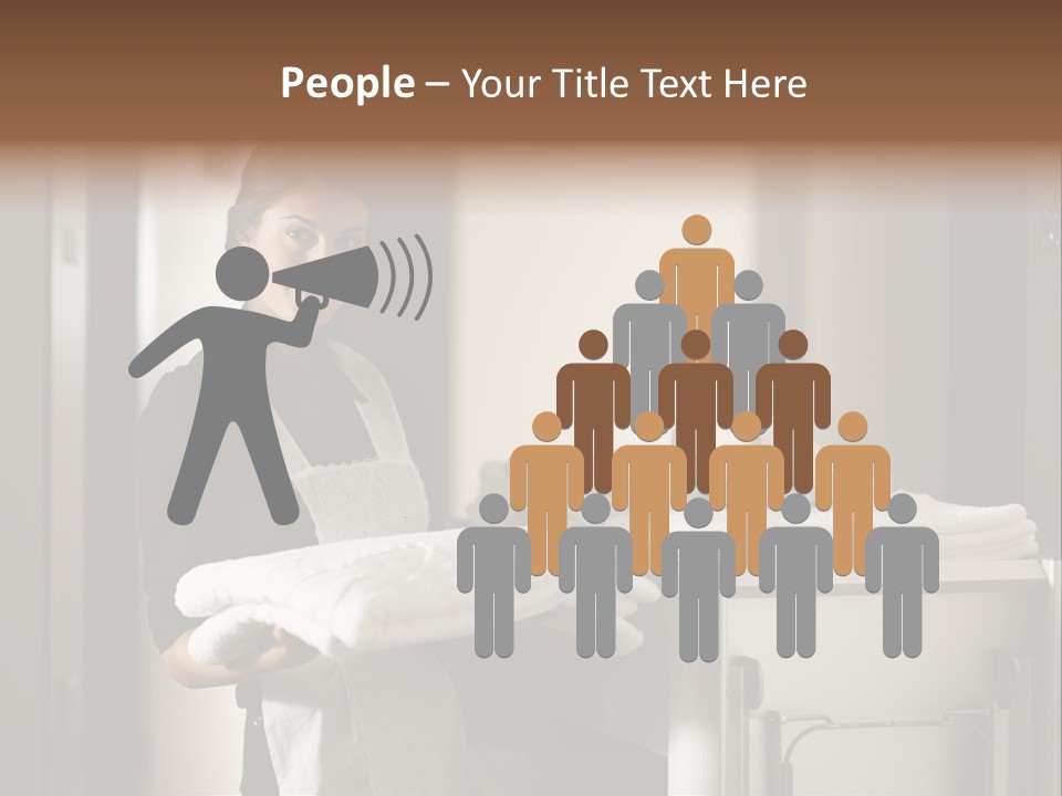 Housekeeping Cart Years Holding PowerPoint Template