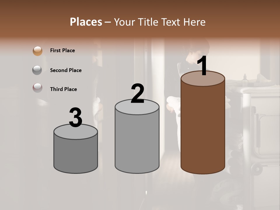 Bed Bedroom Corridor PowerPoint Template