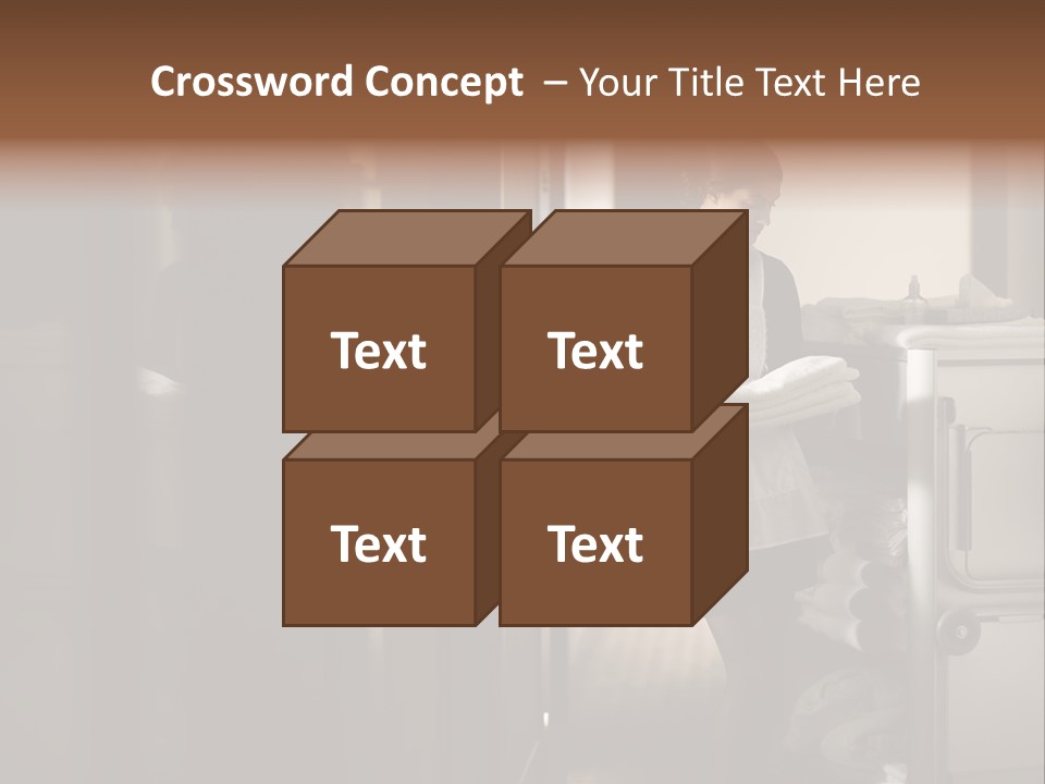 Bed Bedroom Corridor PowerPoint Template