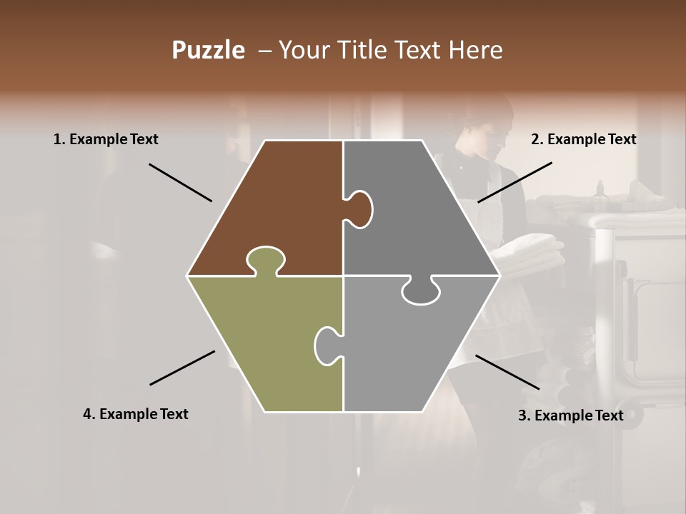 Bed Bedroom Corridor PowerPoint Template