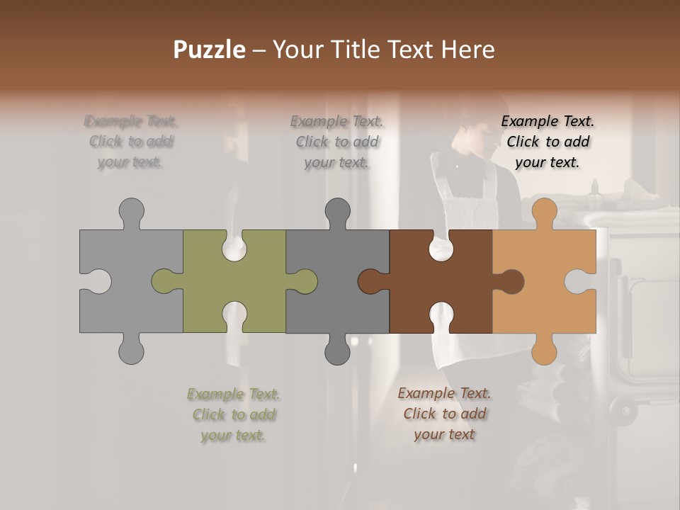 Bed Bedroom Corridor PowerPoint Template