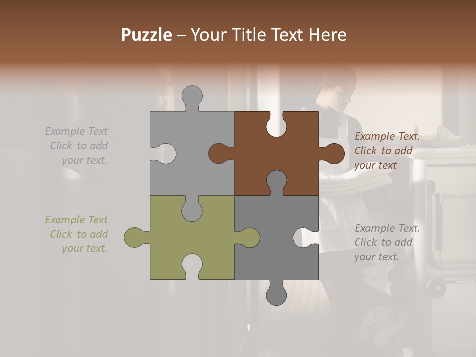 Bed Bedroom Corridor PowerPoint Template