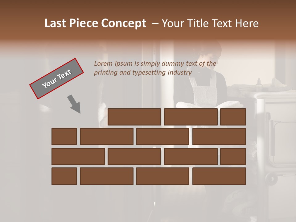 Bed Bedroom Corridor PowerPoint Template
