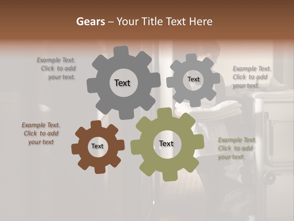 Bed Bedroom Corridor PowerPoint Template