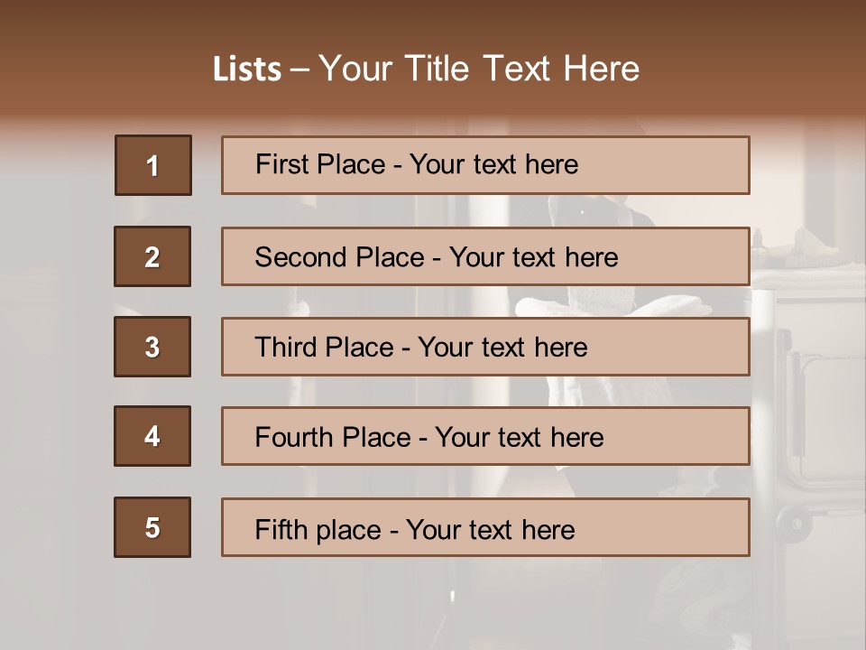 Bed Bedroom Corridor PowerPoint Template