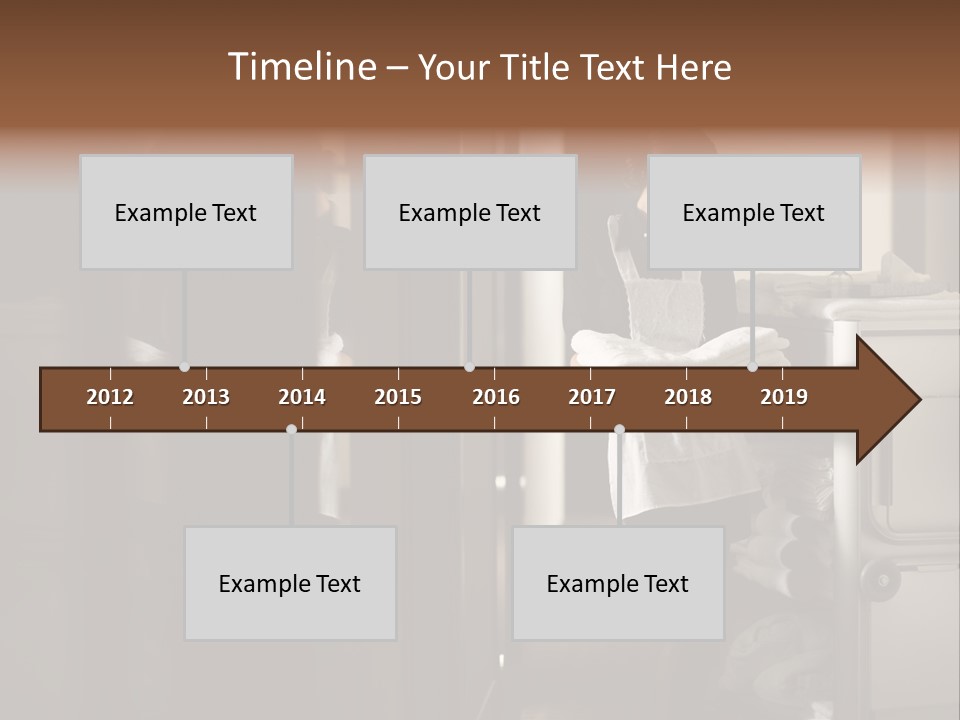 Bed Bedroom Corridor PowerPoint Template