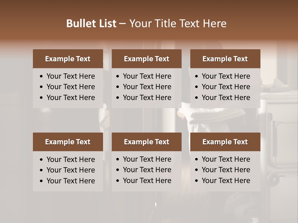 Bed Bedroom Corridor PowerPoint Template