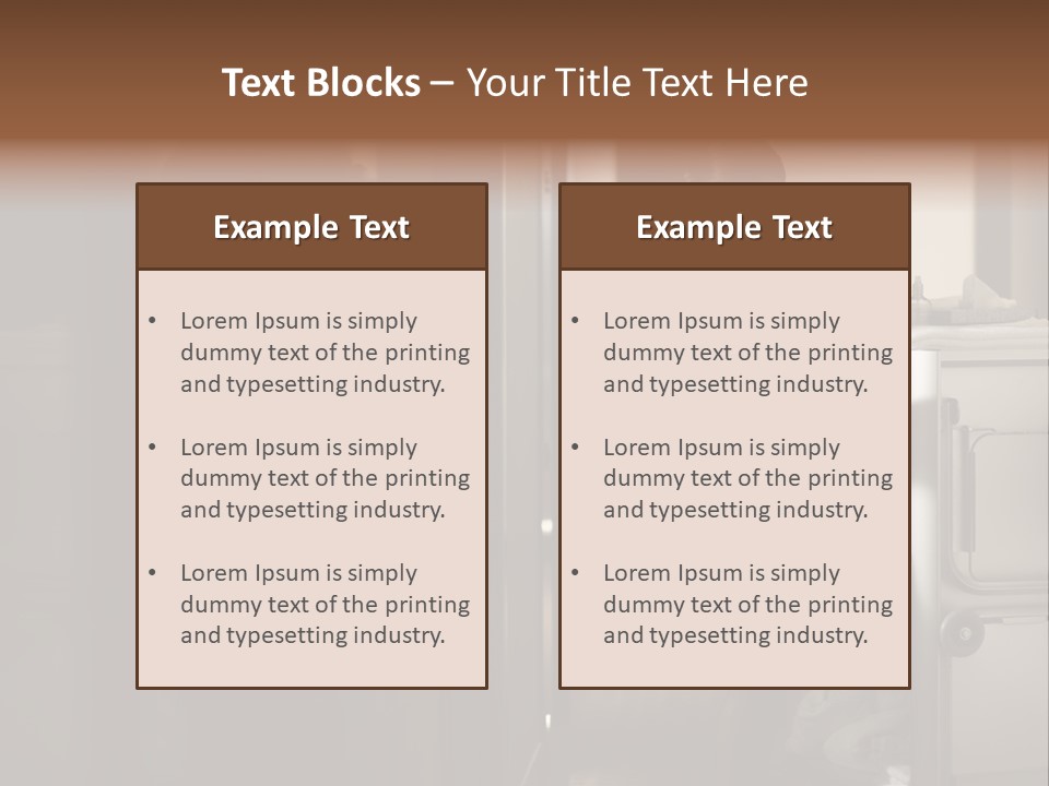 Bed Bedroom Corridor PowerPoint Template