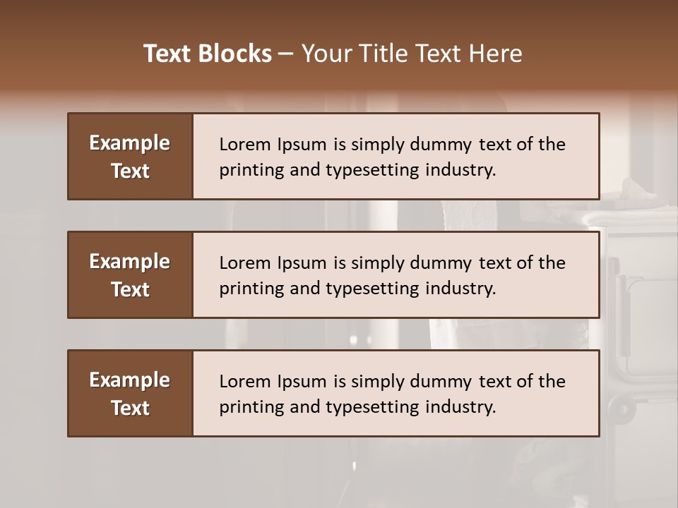 Bed Bedroom Corridor PowerPoint Template