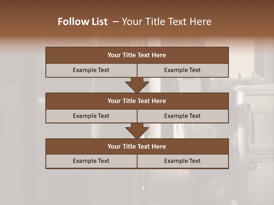 Bed Bedroom Corridor PowerPoint Template