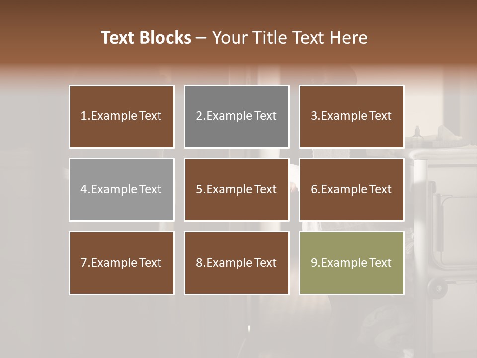 Bed Bedroom Corridor PowerPoint Template