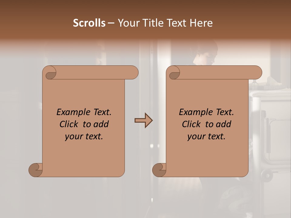 Bed Bedroom Corridor PowerPoint Template
