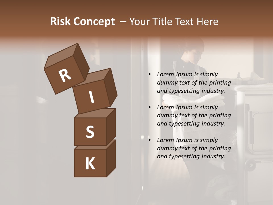 Bed Bedroom Corridor PowerPoint Template