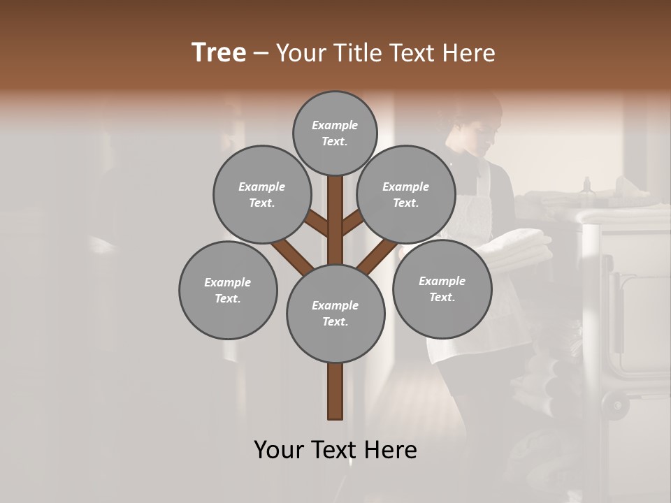 Bed Bedroom Corridor PowerPoint Template