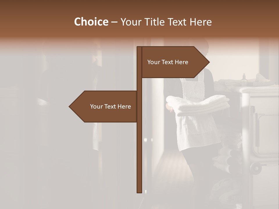 Bed Bedroom Corridor PowerPoint Template