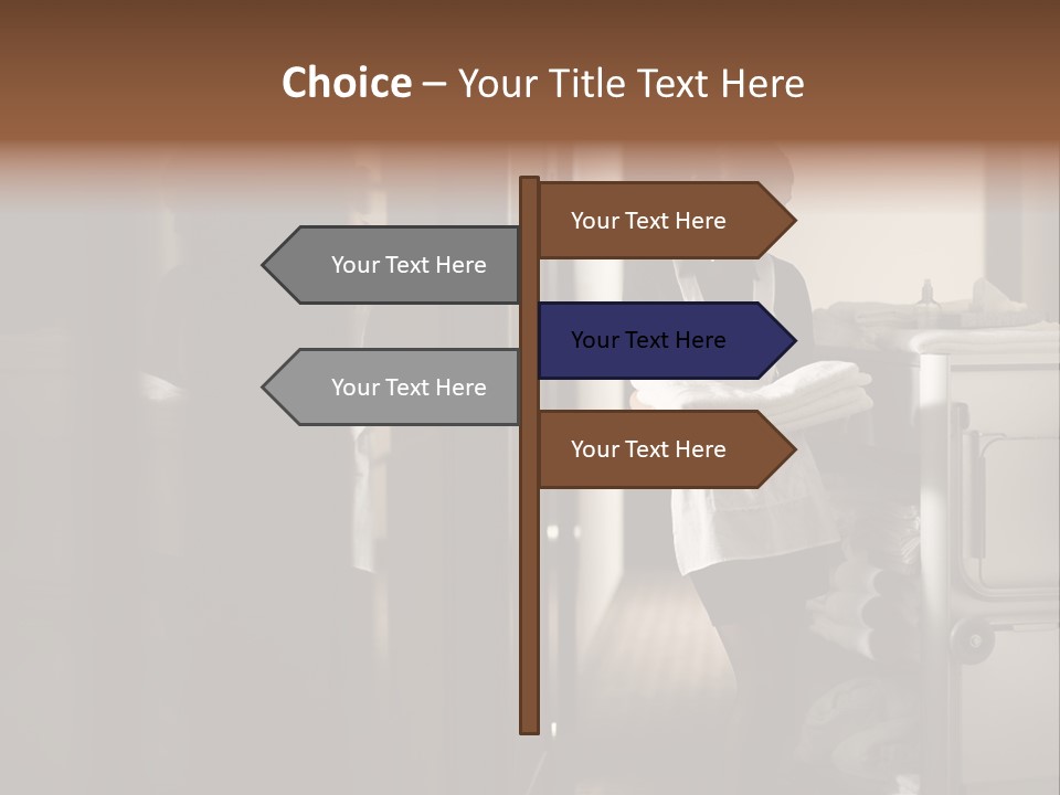 Bed Bedroom Corridor PowerPoint Template
